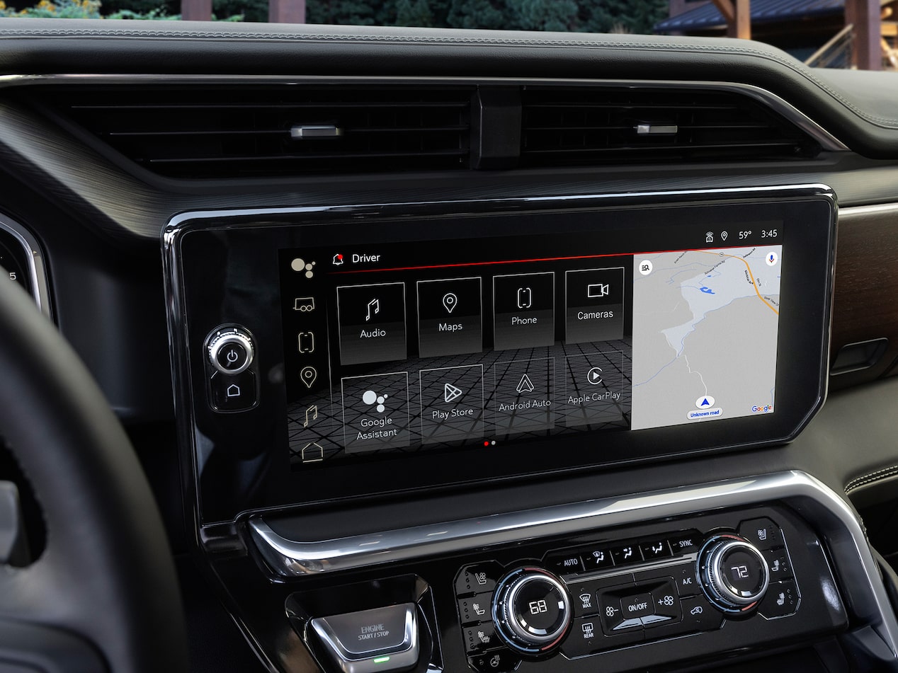 Close-up of the GMC Vehicles Infotainment System